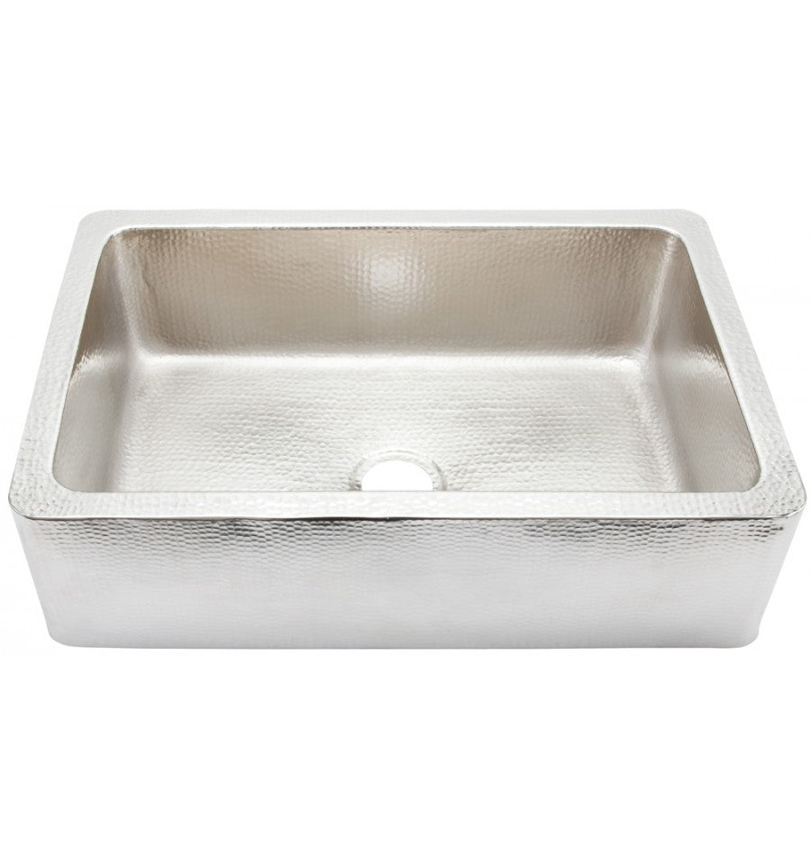 Thompson Traders KSA-3322HSS Quiroga Hammered Stainless Rectangular Hand Hammered Stainless Kitchen Sink  Stainless Steel