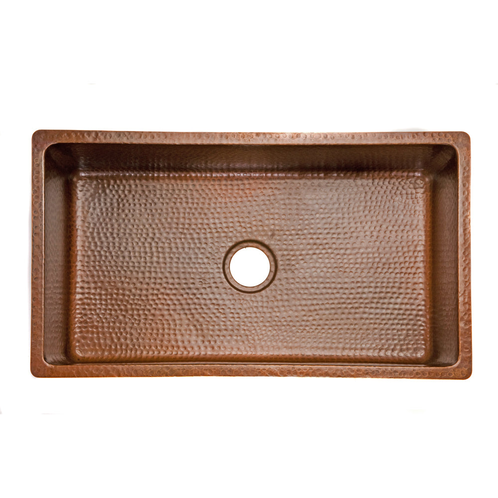 Premier 33" Antique Copper Dual Mount Apron Kitchen Sink KSB33199