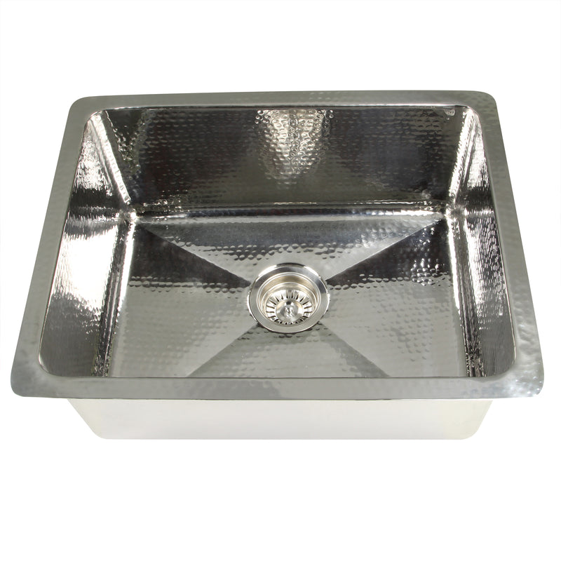 Nantucket Sinks KSSH2318-9 23 Inch Hammered Rectangle Kitchen/Laundry Sink