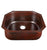 Thompson Traders KSU-2321BC D-Bowl Legacy Kitchen Hand Hammered Single Bowl Solid Copper Kicthen Sink Black Copper