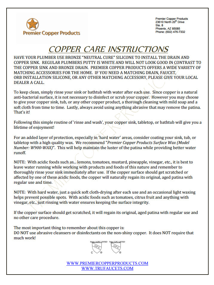 Premier 42" Copper Kitchen Dual Mount Triple Basin Sink KTDB422210