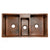 Premier 42" Copper Kitchen Dual Mount Triple Basin Sink KTDB422210