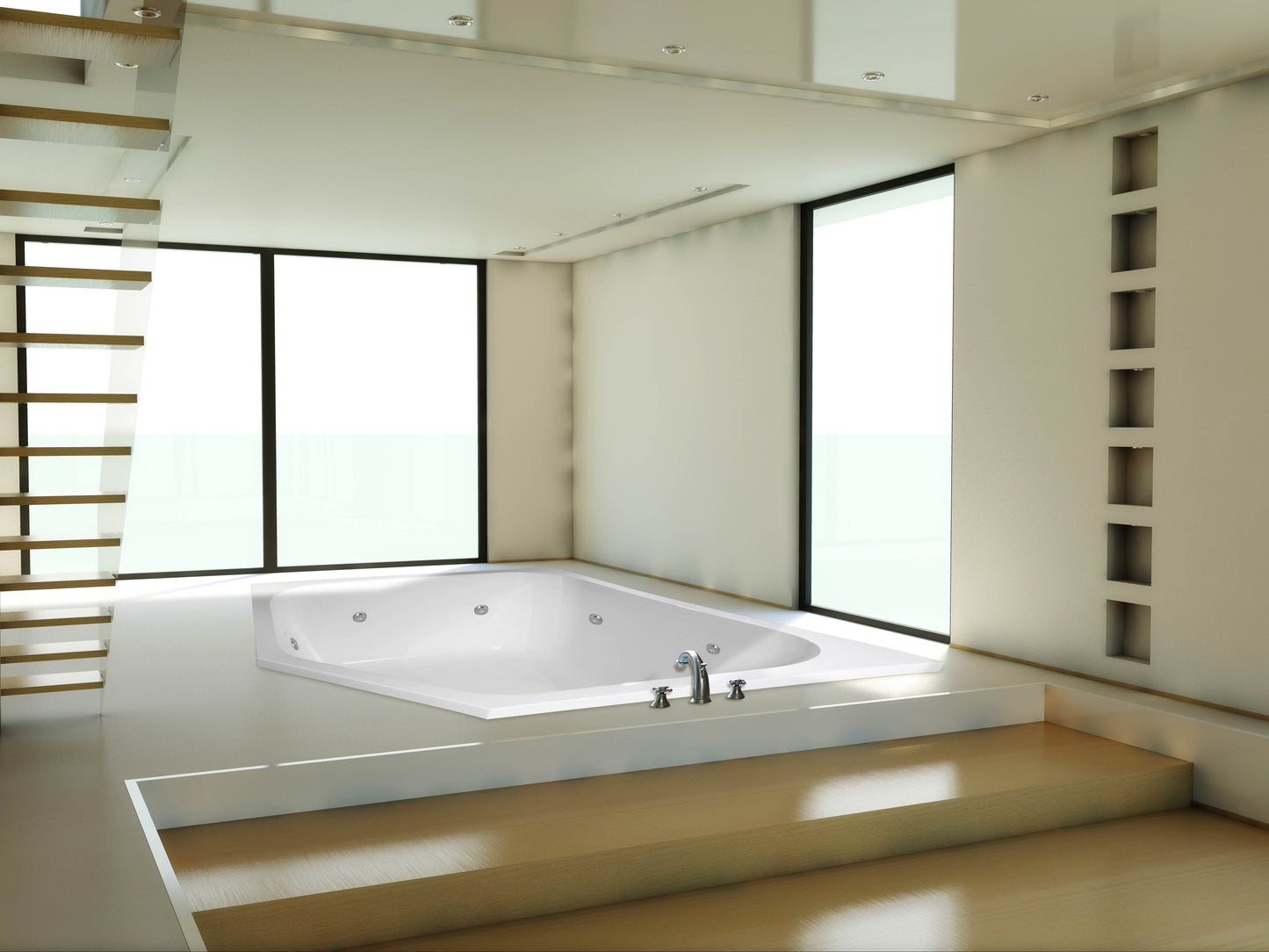 Hydro Systems KAT6969ACO Katarina 69 X 69 Acrylic Airbath & Whirlpool Combo Tub System - Parent