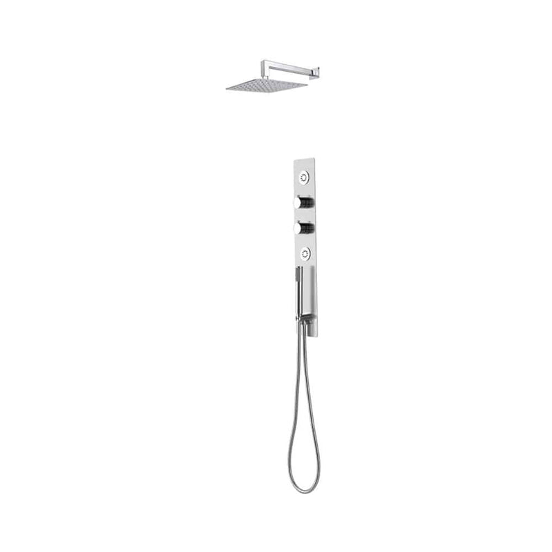 Lenova CSP207 2PC - Shower Set Includes: Shower Head Round 16 x 4-3/4 Thermostatic/Pressure Valve Trim Kit - Square - Parent