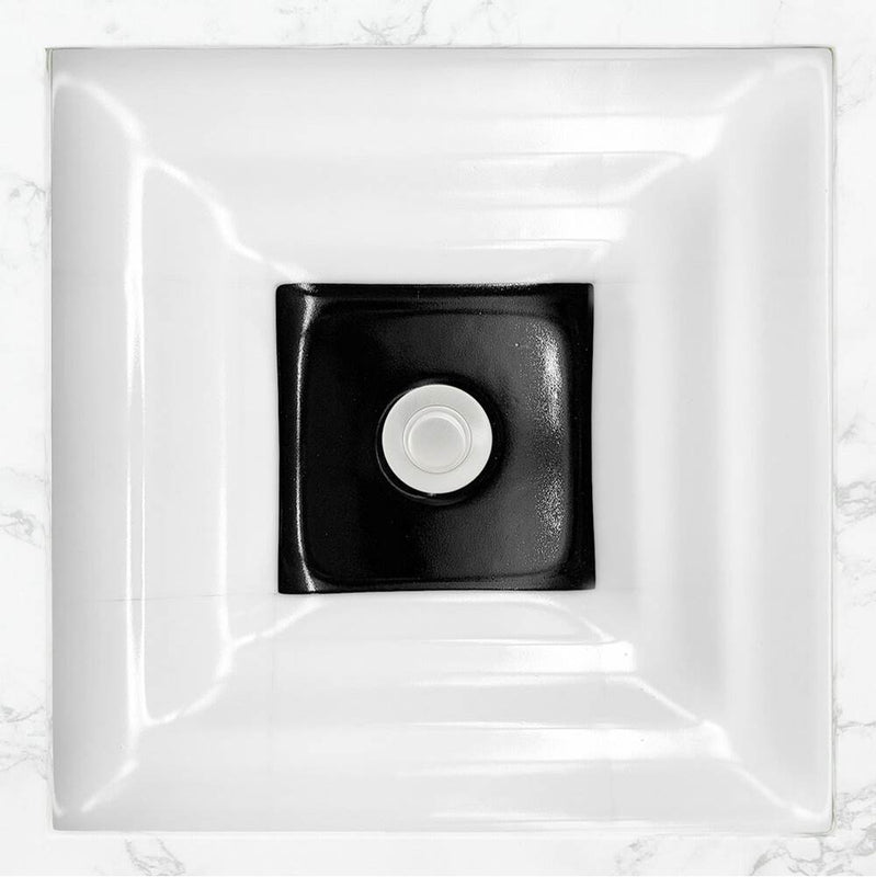 Linkasink AG08E Window Medium Square - White Glass with Black Window