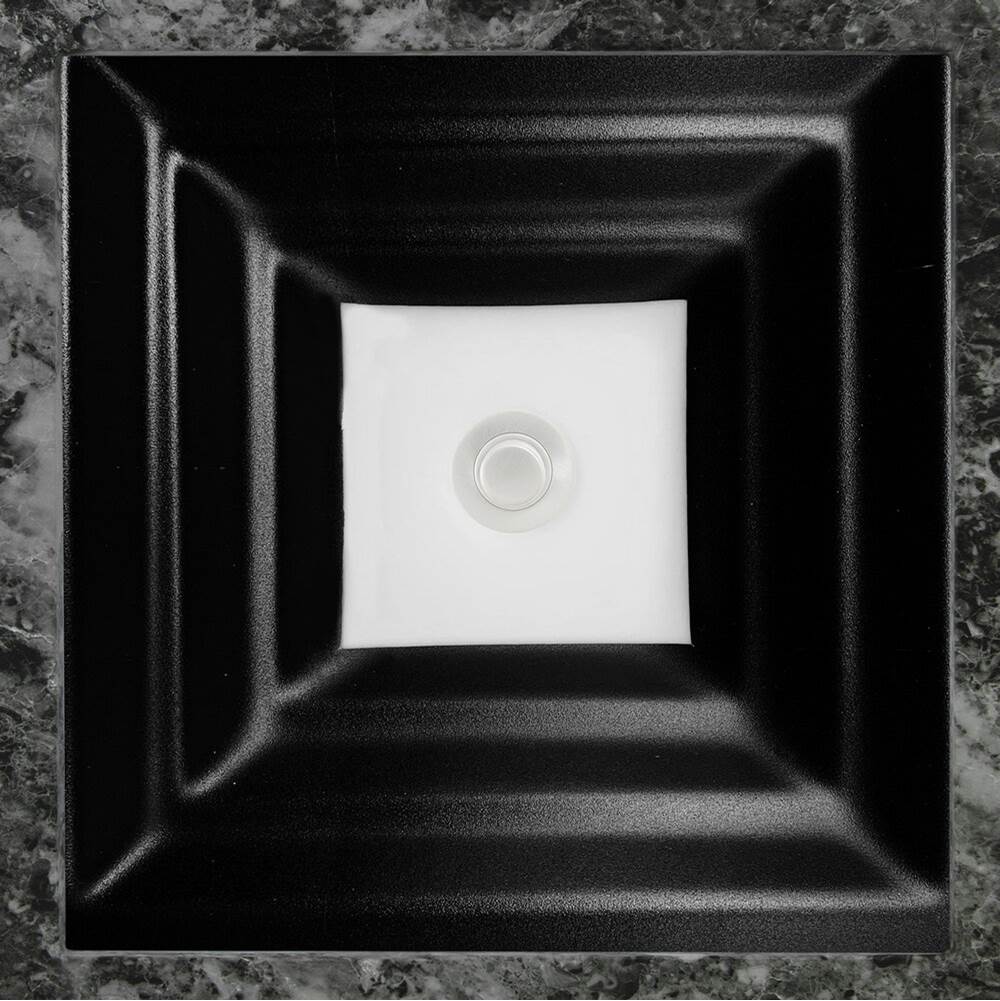 Linkasink AG09E Window Medium Square - Black Glass with White Window