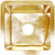 Linkasink C006 Hammered Small Square With 3.5 Drain Opening