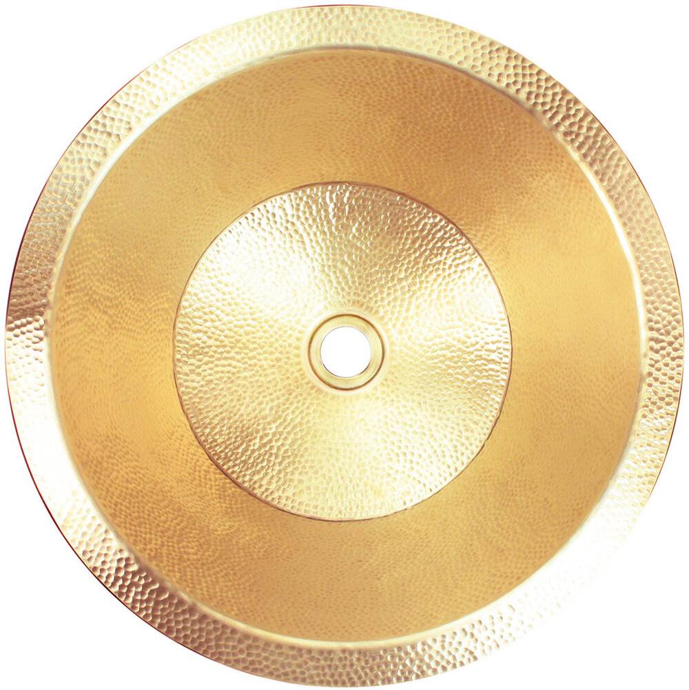 Linkasink C016A Hammered Small Round Flat Bottom Bar/Utility, 1.5 Drain Opening