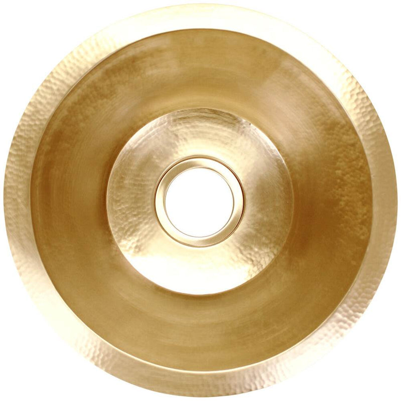 Linkasink C017 Hammered Small Round Flat Bottom Bar/Utility, 3.5 Drain Opening