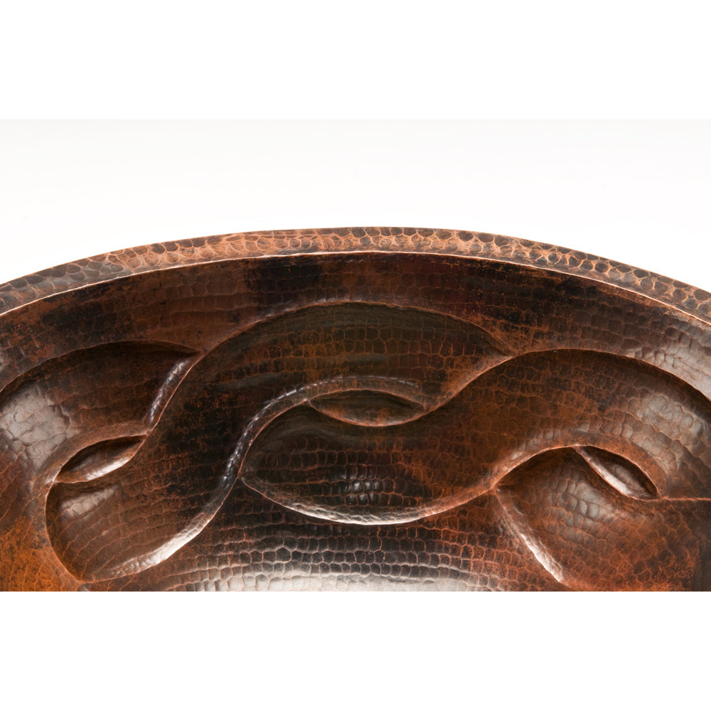 Premier Oval Braid Hammered Copper Sink LO19FBDDB