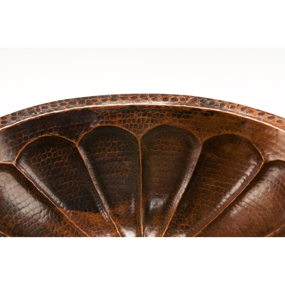 Premier Oval Hammered Copper Sink LO19FSBDB