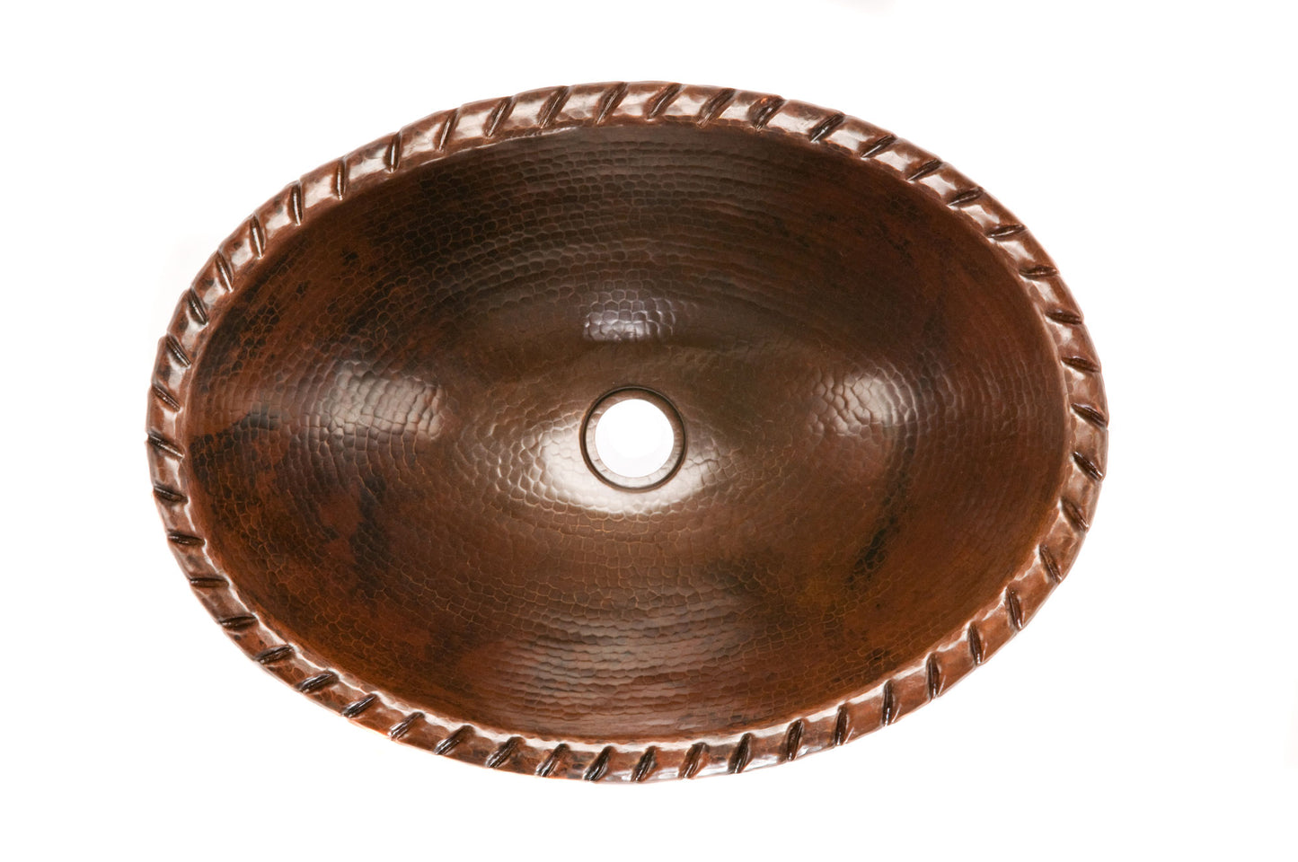 Premier Oval Rim Self Rimming Copper Sink LO19RRDB