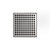 Infinity Drain LQD5 BA  5" x 5" LQD 5 Squares Pattern Complete Kit  with ABS Bonded Flange, 2", 3" and 4" Outlet