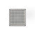 Infinity Drain LQD5 BS  5" x 5" LQD 5 Squares Pattern Complete Kit  with Stainless Steel Bonded Flange, 2" No Hub Outlet
