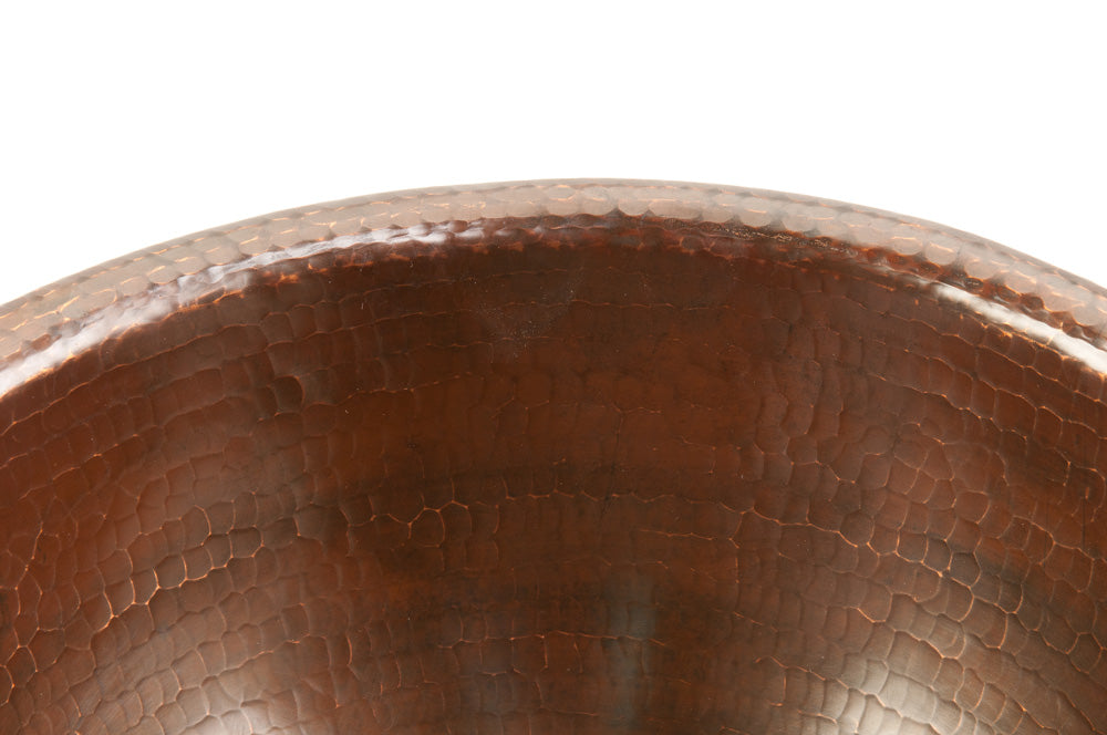 Premier Small Round Hammered Copper Sink LR14RDB