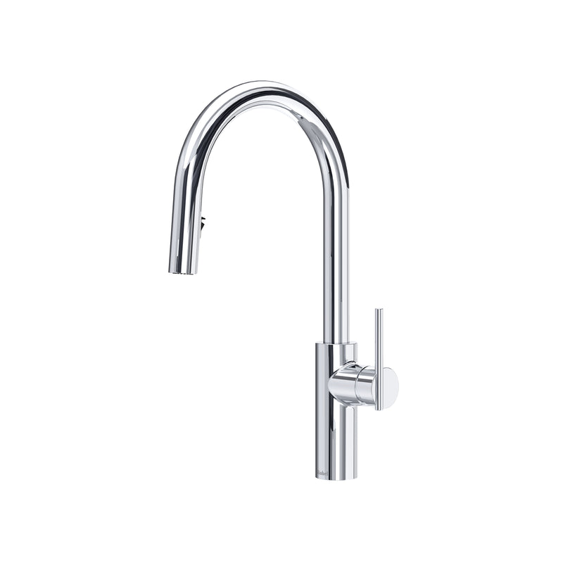 Riobel LT201 Lateral Pull-Down Kitchen Faucet With C-Spout