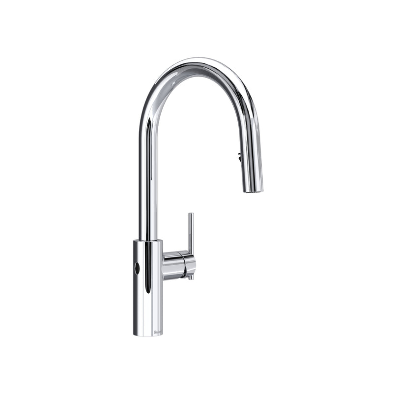 Riobel LT211 Lateral Pull-Down Touchless Kitchen Faucet With C-Spout