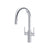 Riobel LT801 Lateral Two Handle Pull-Down Kitchen Faucet With C-Spout