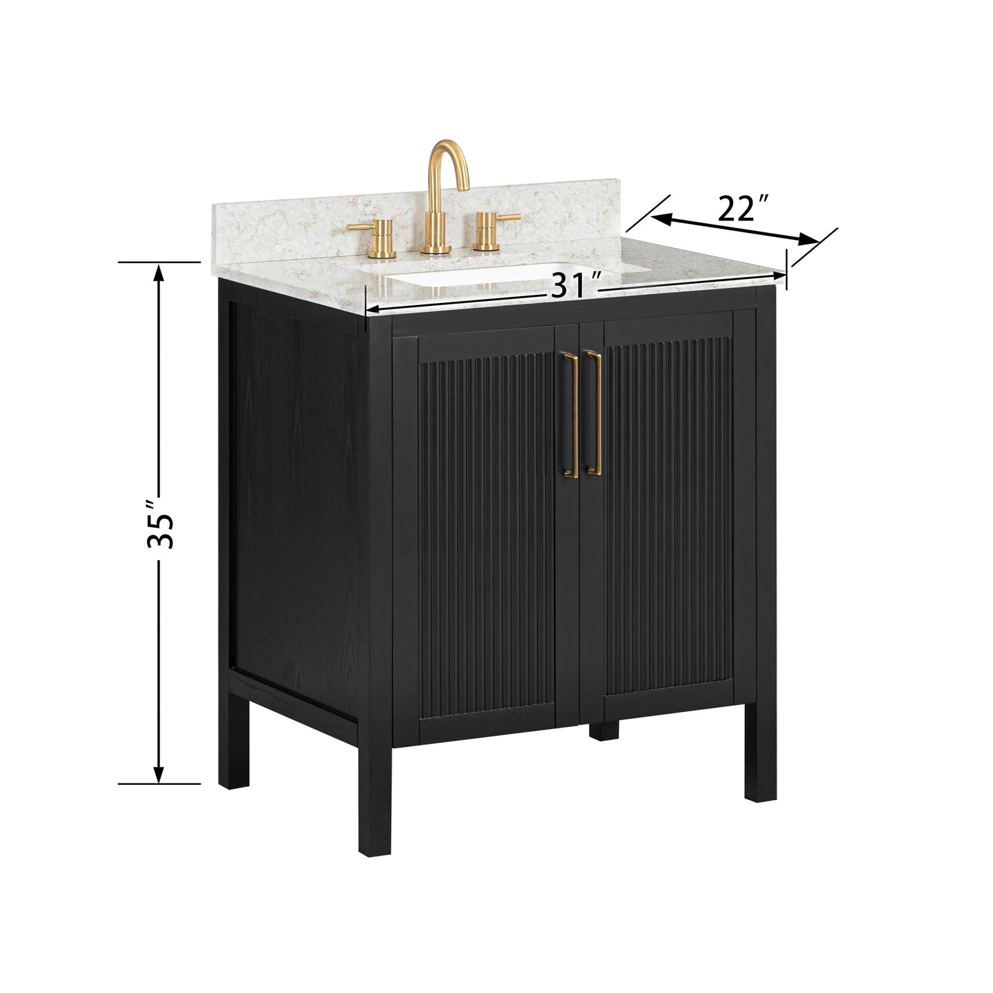 Avanity Luka Single Sink Bathroom Vanity with Top - Parent