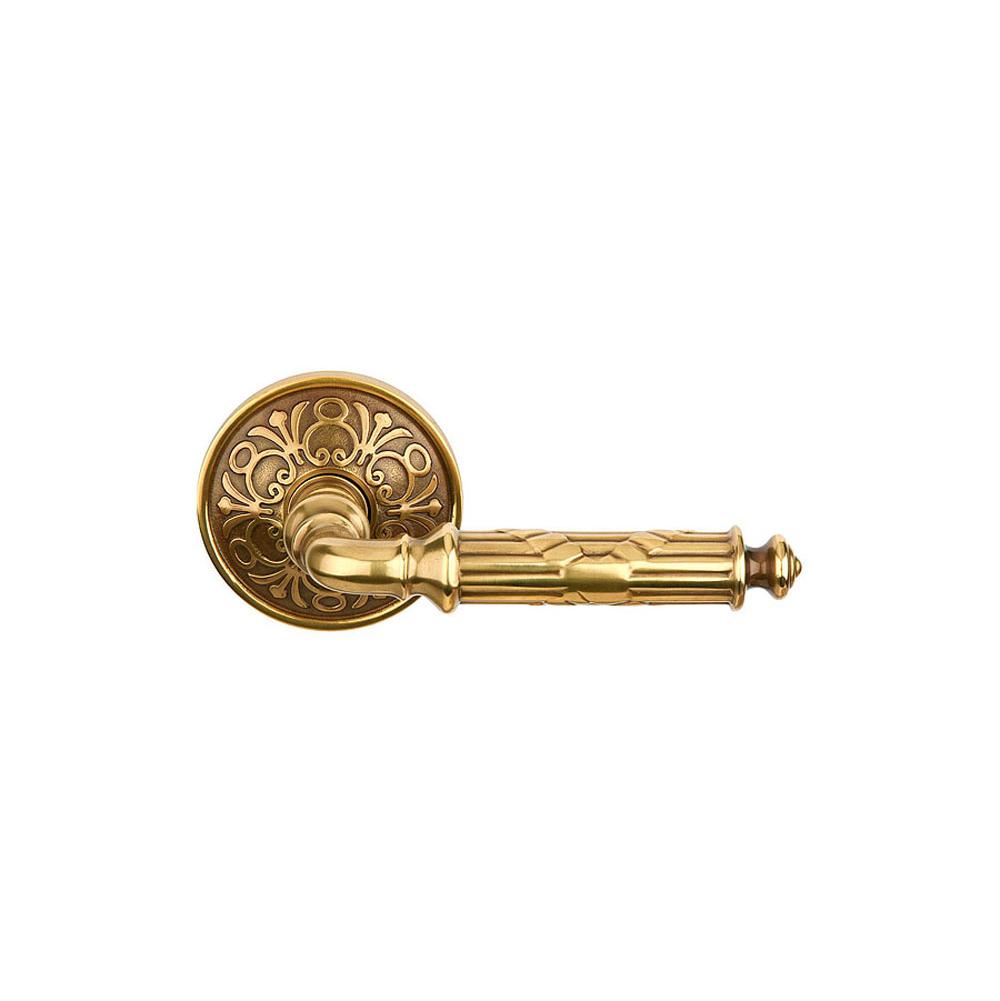 Emtek 8206RBLRH Privacy , Lancaster Rosette , Ribbon and Reed Lever , RH - Parent