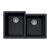 Houzer M-175U Quartztone 33 inch Cloud Granite Composite Undermount 60/40 Double Bowl Kitchen Sink
