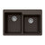 Houzer M-175 Quartztone 33 inch Cloud Granite Composite Drop-in Topmount 60/40 Double Bowl Kitchen Sink