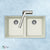 Houzer M-200U Cassiano Italian 33 inch Cloud Granite Composite Undermount 50/50 Double Bowl Kitchen Sink - Parent