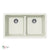 Houzer M-200U Cassiano Italian 33 inch Cloud Granite Composite Undermount 50/50 Double Bowl Kitchen Sink - Parent