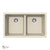 Houzer M-200U Cassiano Italian 33 inch Cloud Granite Composite Undermount 50/50 Double Bowl Kitchen Sink