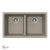 Houzer M-200U Cassiano Italian 33 inch Cloud Granite Composite Undermount 50/50 Double Bowl Kitchen Sink
