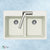 Houzer M-200 Cassiano Italian 33 inch Cloud Granite Composite Drop-in Topmount 50/50 Double Bowl Kitchen Sink - Parent