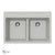 Houzer M-200 Cassiano Italian 33 inch Cloud Granite Composite Drop-in Topmount 50/50 Double Bowl Kitchen Sink
