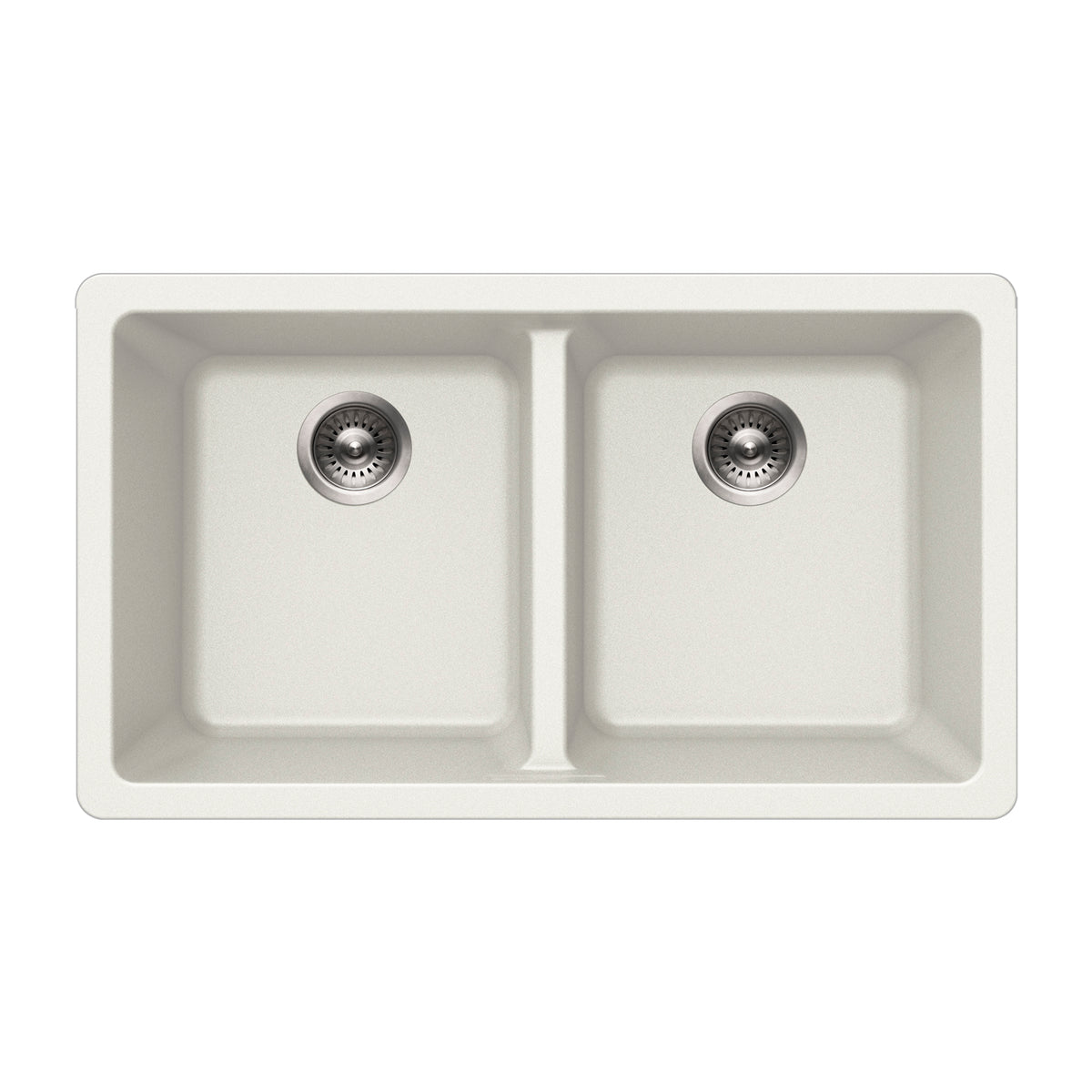 Houzer M-300U Quartztone 31 inch Cloud Granite Composite Undermount 50/50 Double Bowl Kitchen Sink - Parent
