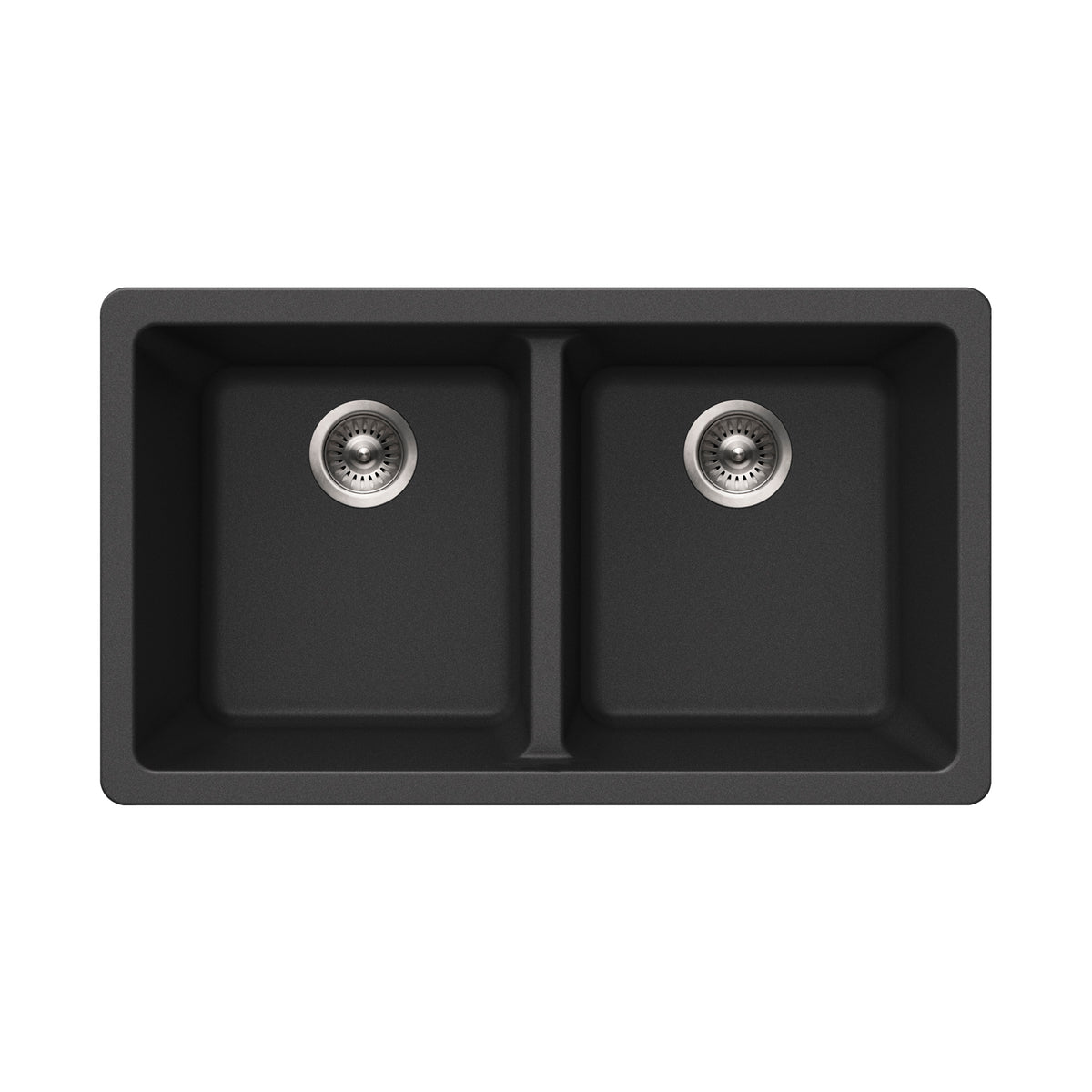 Houzer M-300U Quartztone 31 inch Cloud Granite Composite Undermount 50/50 Double Bowl Kitchen Sink