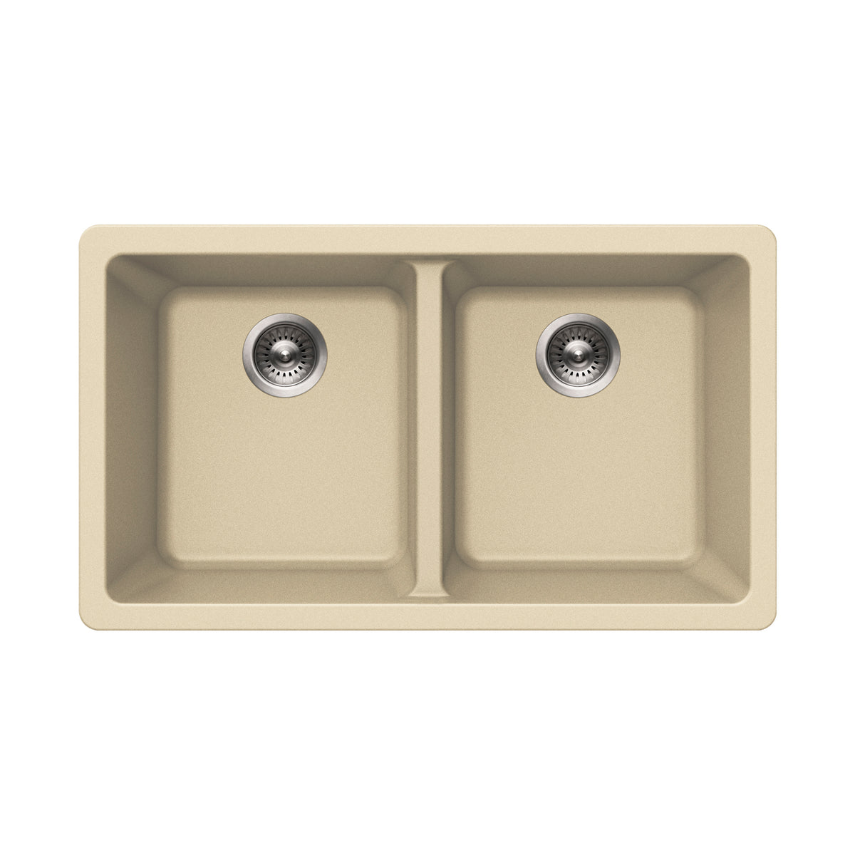 Houzer M-300U Quartztone 31 inch Cloud Granite Composite Undermount 50/50 Double Bowl Kitchen Sink