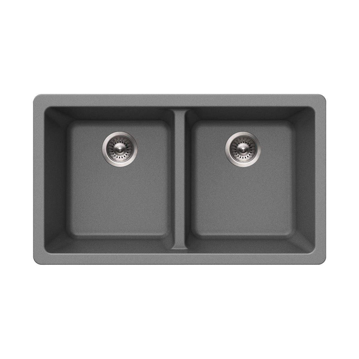 Houzer M-300U Quartztone 31 inch Cloud Granite Composite Undermount 50/50 Double Bowl Kitchen Sink