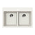 Houzer M-300 Quartztone 33 inch Cloud Granite Composite Drop-in Topmount 50/50 Double Bowl Kitchen Sink - Parent