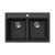 Houzer M-300 Quartztone 33 inch Cloud Granite Composite Drop-in Topmount 50/50 Double Bowl Kitchen Sink