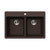 Houzer M-300 Quartztone 33 inch Cloud Granite Composite Drop-in Topmount 50/50 Double Bowl Kitchen Sink