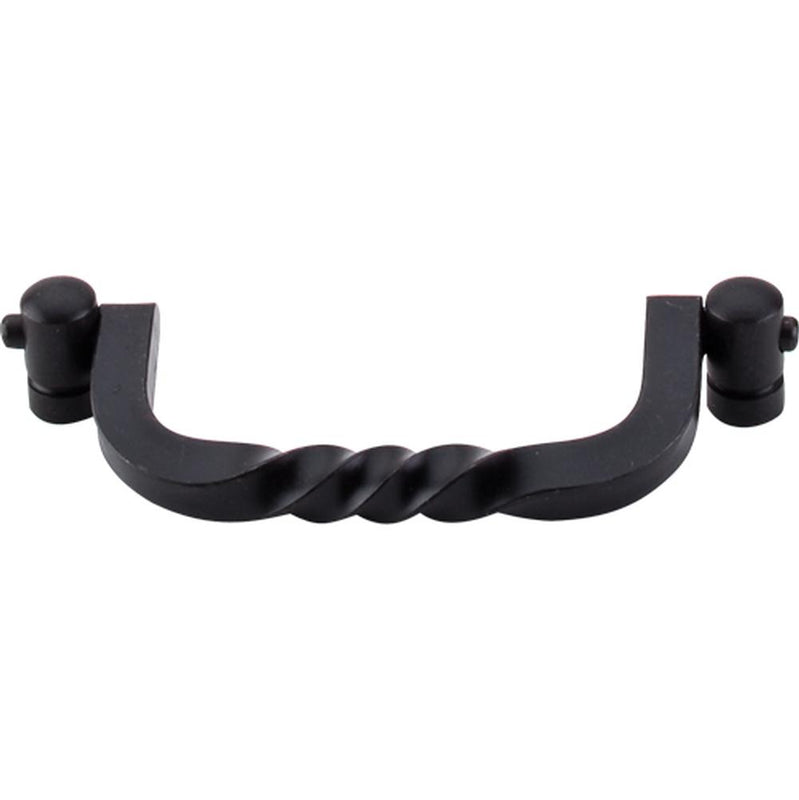 Top Knobs M644 Twist Drop Pull 3 3/4" - Patina Black