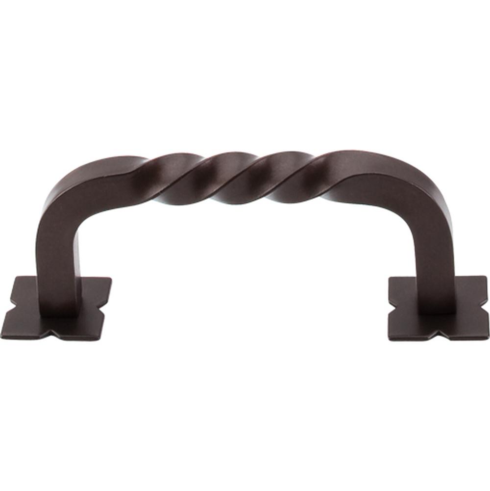 Top Knobs Square Twist D Pull Center to Center With Backplates
