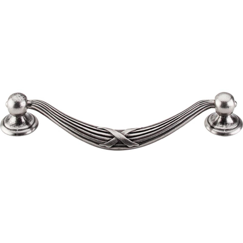 Top Knobs M93 Ribbon and Reed Drop Pull 5 1/16 Inch Center to Center - Parent