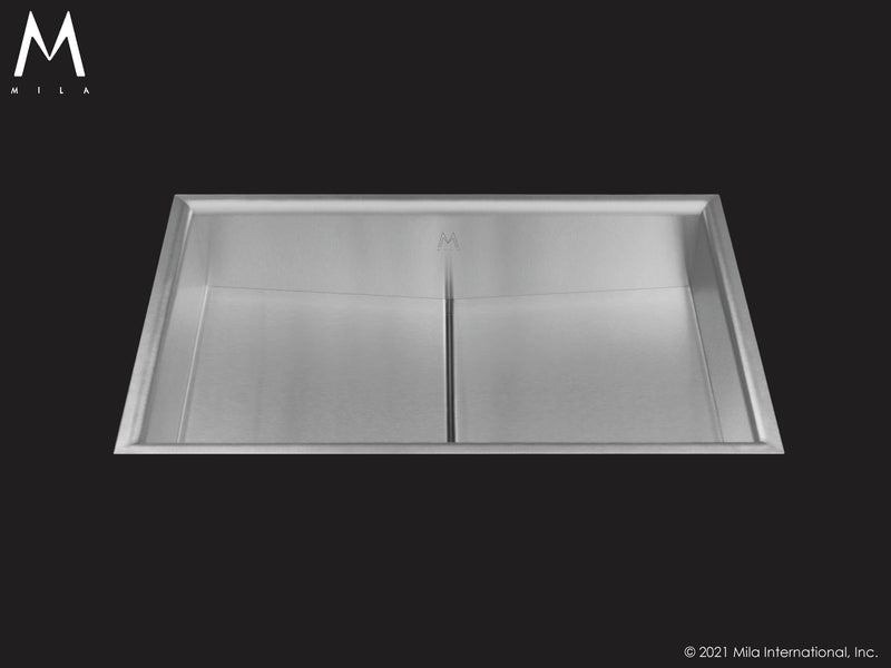 Mila MARFB-302SB Low Profile Rim Flush Mount Bathroom Sinks