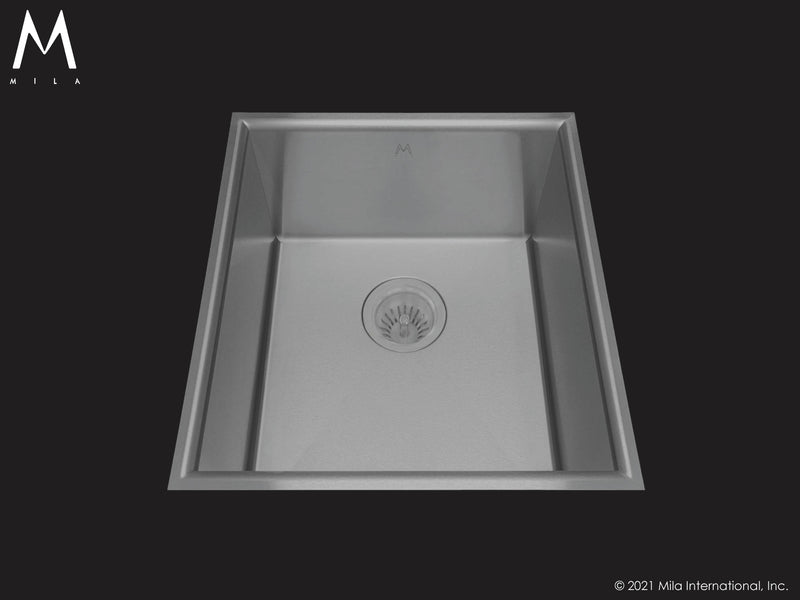 Mila MARFS-652SB Arc Single Bowl Flush Mount Sink