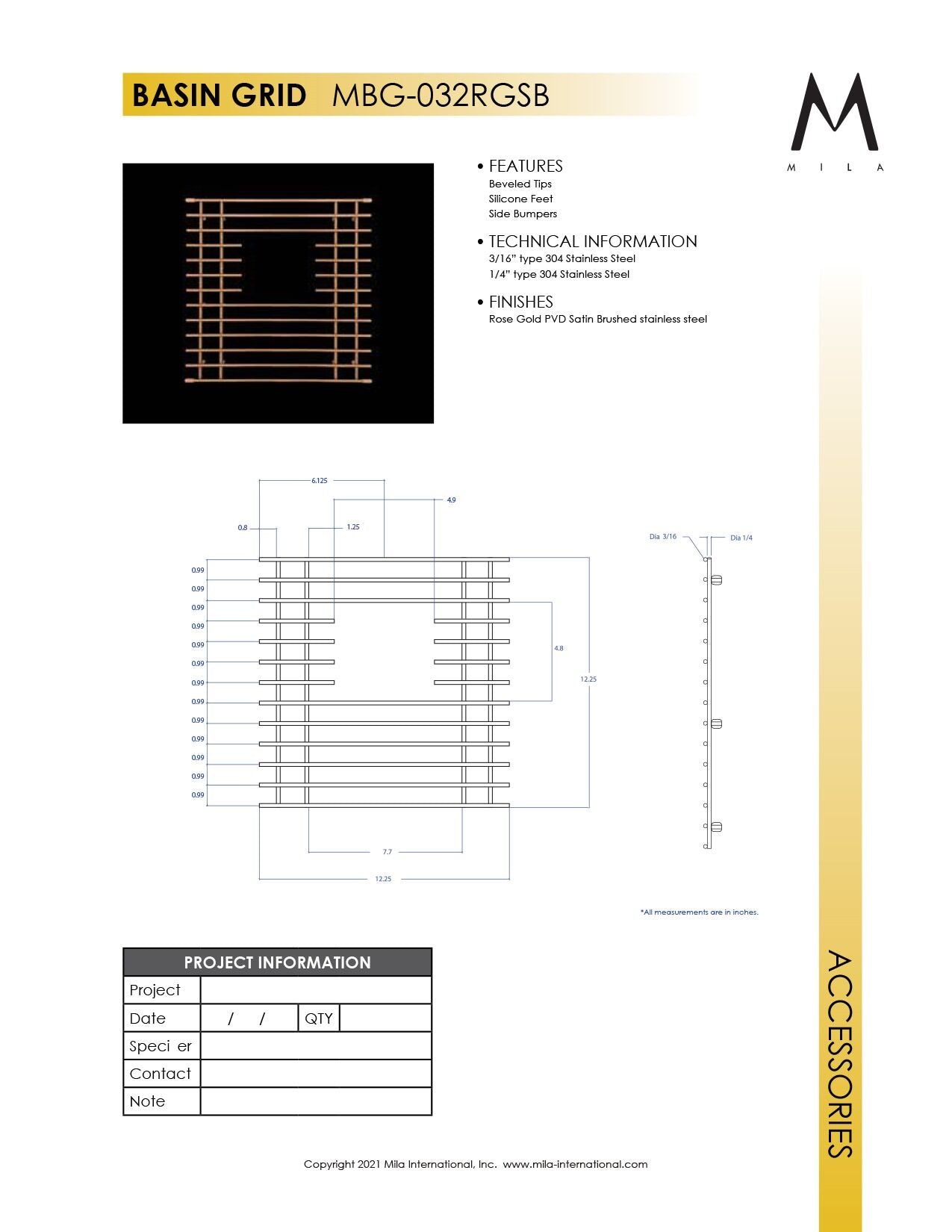 Mila MBG-032 Basin Grid