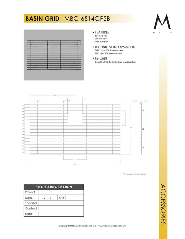Mila MBG-6514 Basin Grid