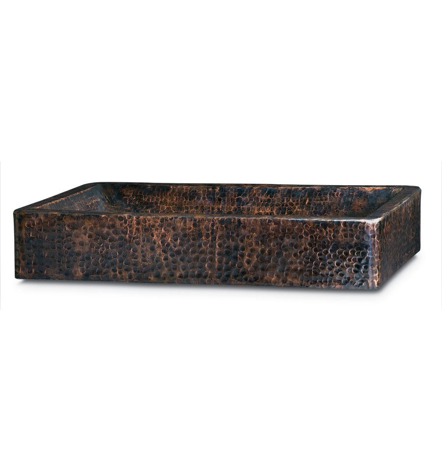 Thompson Traders MBN Masterpiece Milan Rectangular Semi-Double Wall Handcrafted Copper Black Nickel
