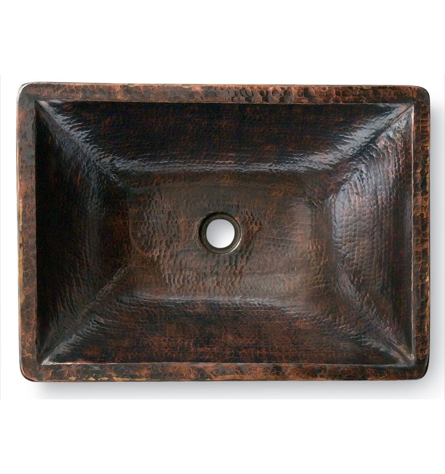 Thompson Traders MBN Masterpiece Milan Rectangular Semi-Double Wall Handcrafted Copper Black Nickel