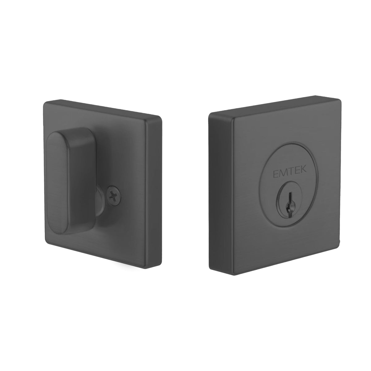 Emtek MC-EE2110-12 Square Deadbolt - Single Cylinder