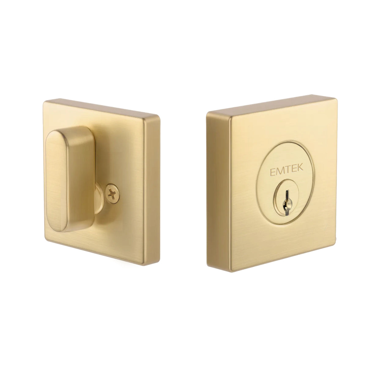 Emtek MC-EE2110-12 Square Deadbolt - Single Cylinder